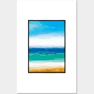 Abstracted Beach Posters and Art